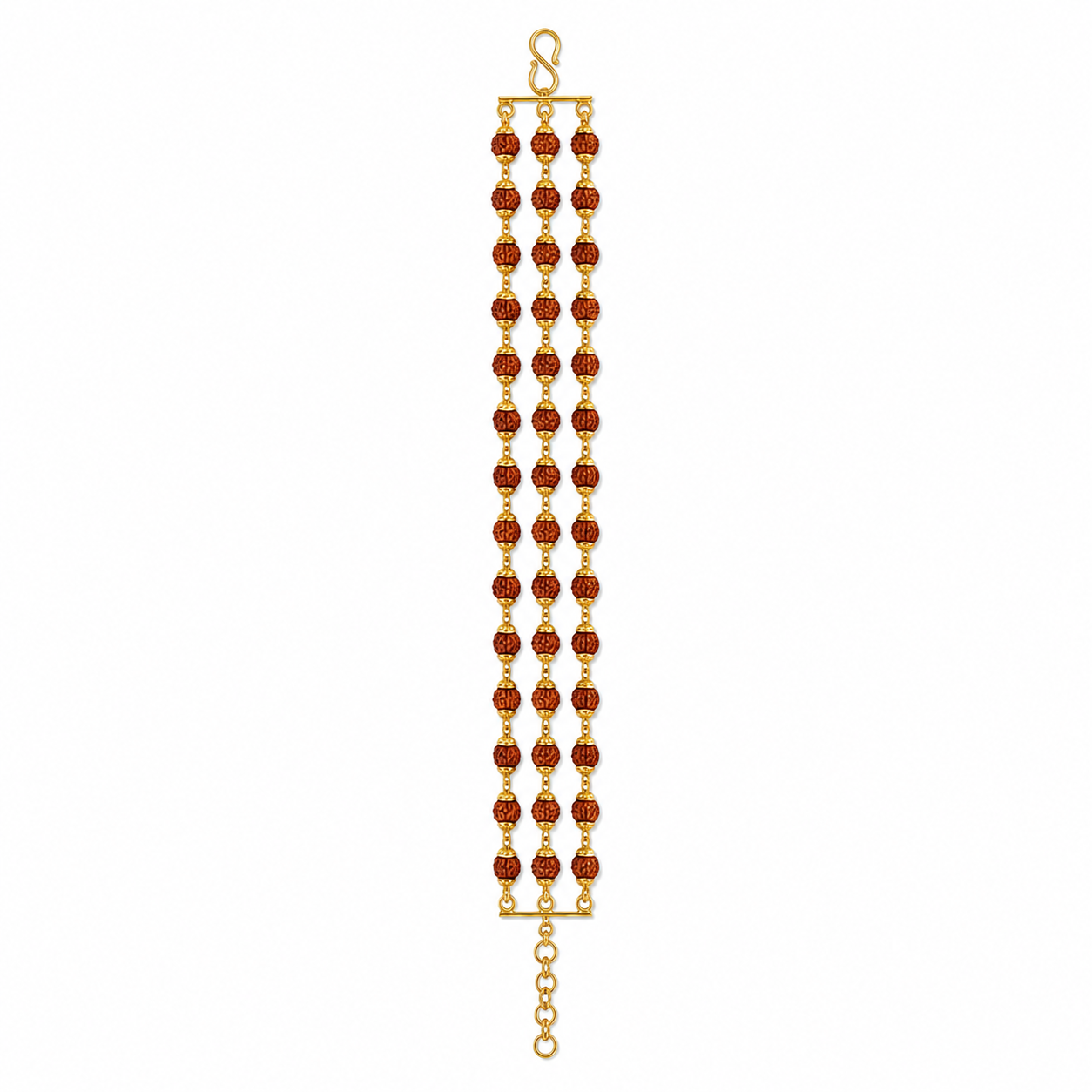 Trinity Rudraksha Gold Bracelet