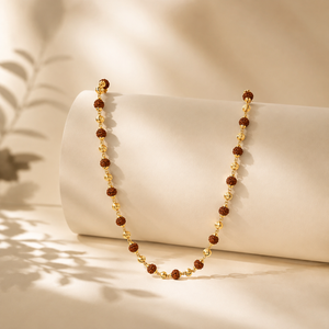 Simple 22Kt Gold Rudraksha Mala