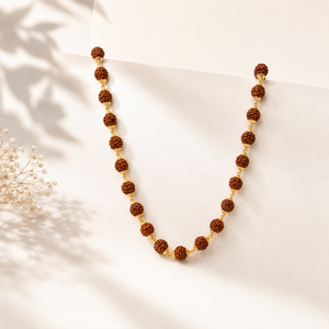 22Kt Gold Rudraksha Mala for Men