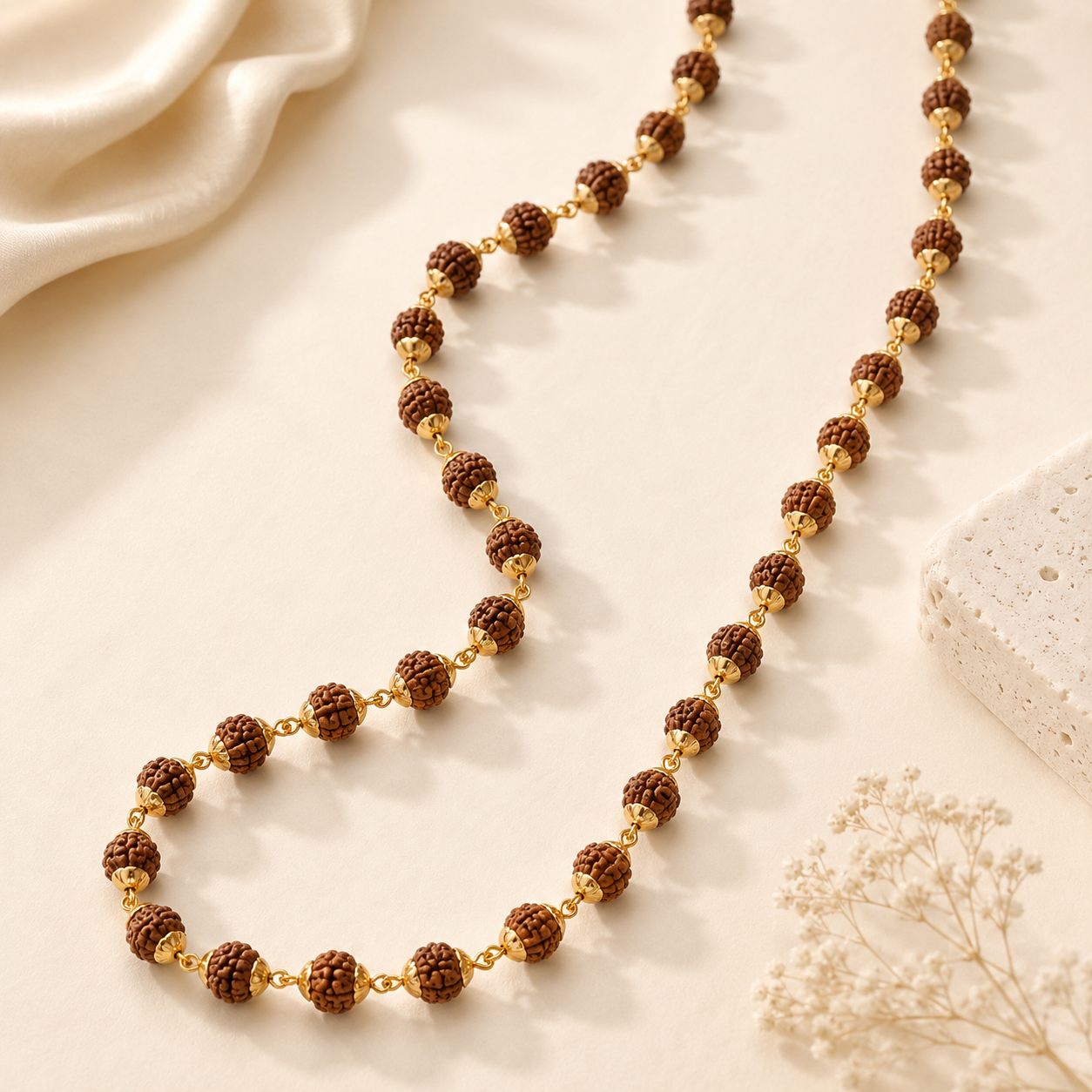 Divine Heritage 22K Gold Rudraksha Mala