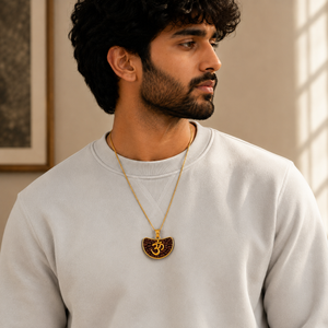 Divine Om 22K Gold Rudraksha Pendant