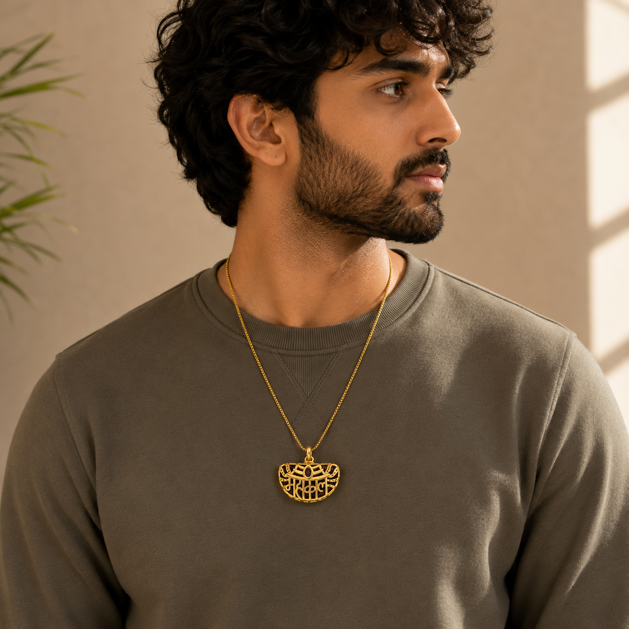 Divine 22K Gold Rudraksha Mahakal Pendant