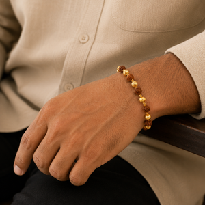 Divine Harmony 22K Gold Rudraksha Bracelet