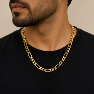 22KT Gold Figaro Chain Necklace for Men & Women