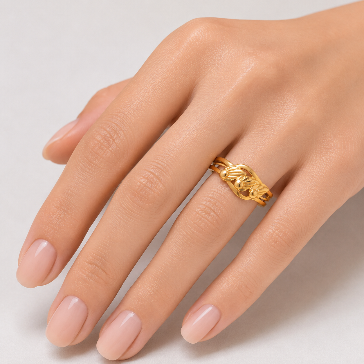 22KT Lightweight Gold Ring for Women