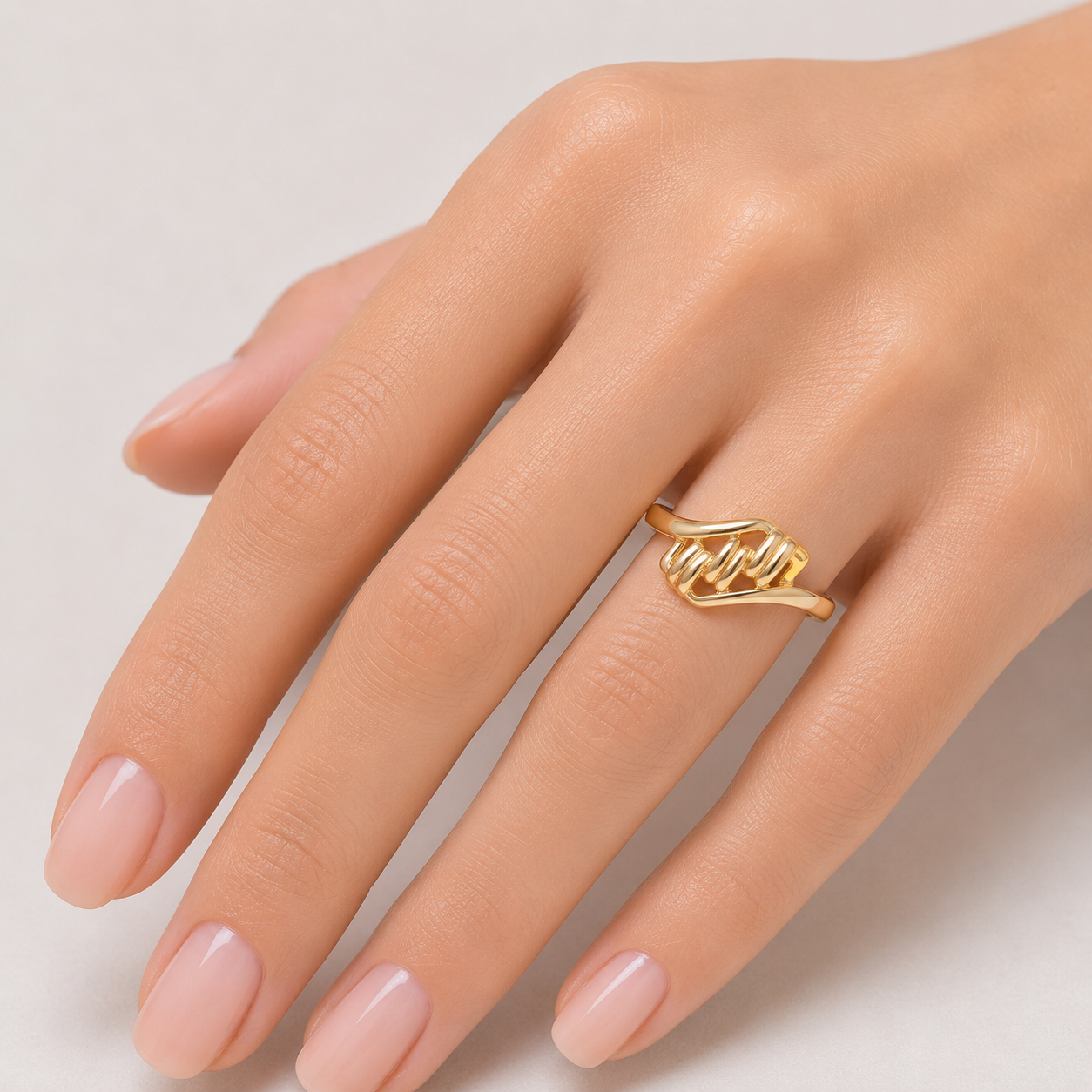 22KT Trendy Carved Gold Ring for Women