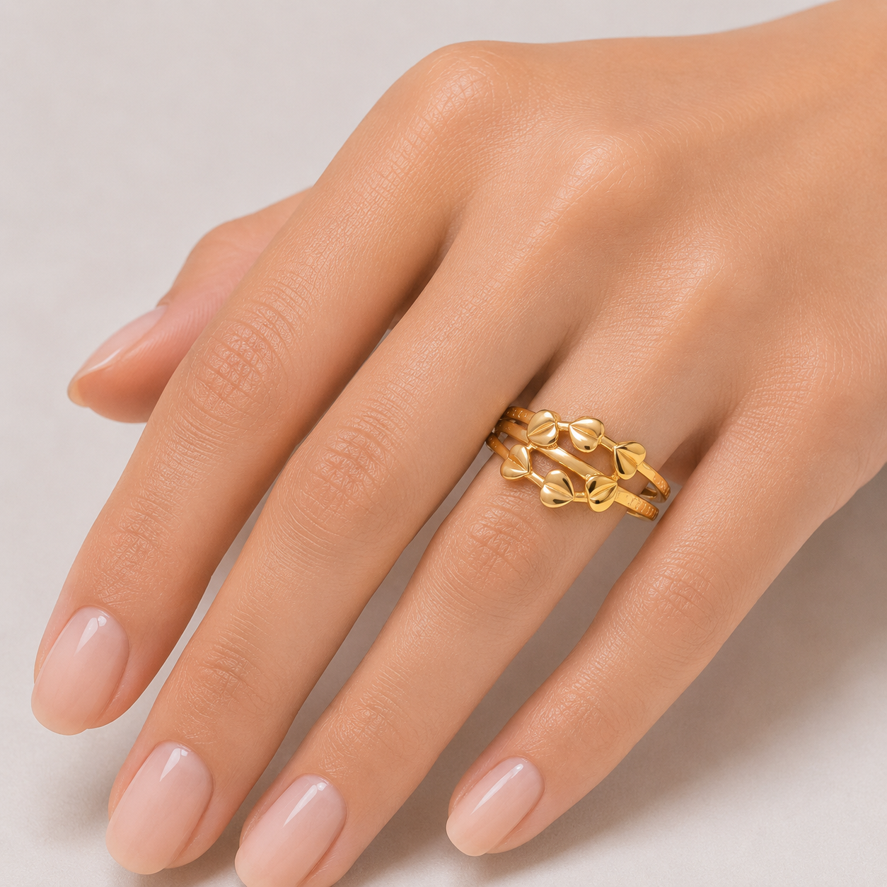 22Kt Trendy Gold Ring for Girls