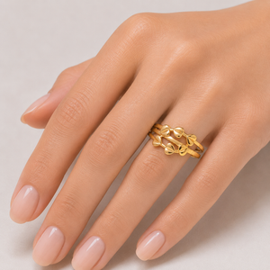 22Kt Trendy Gold Ring for Girls