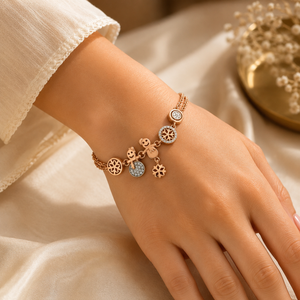 18KT Gold Charm Bracelet for Women | Designer Style