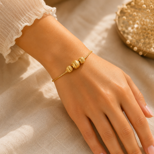 22K Gold Bead Bracelet for Women - Daily Wear