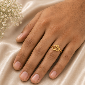 22KT Gold Om Ring for Men & Women