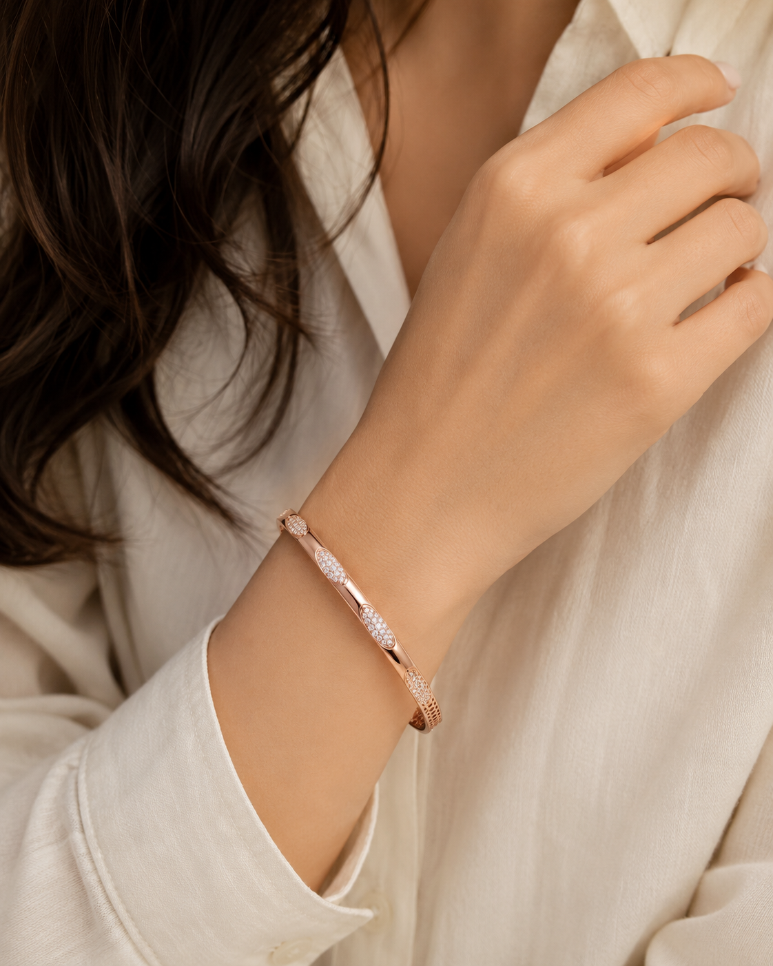 18KT Rose Gold Celestial Diamond Bracelet