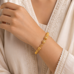 22KT Gold Beaded Ladies Bracelet