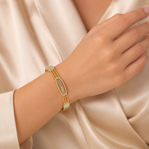 22K Gold CZ Designer Bangles for Women