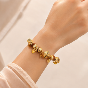 Gold Rudraksha Bracelet | Spiritual & Elegant Jewellery