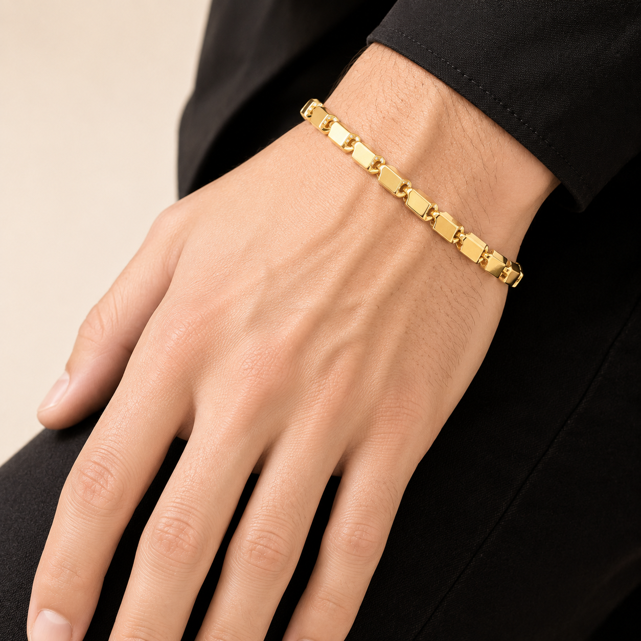 22KT Gold Minimal Link Bracelet