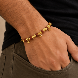 Gold Rudraksha Bracelet for Men & Women