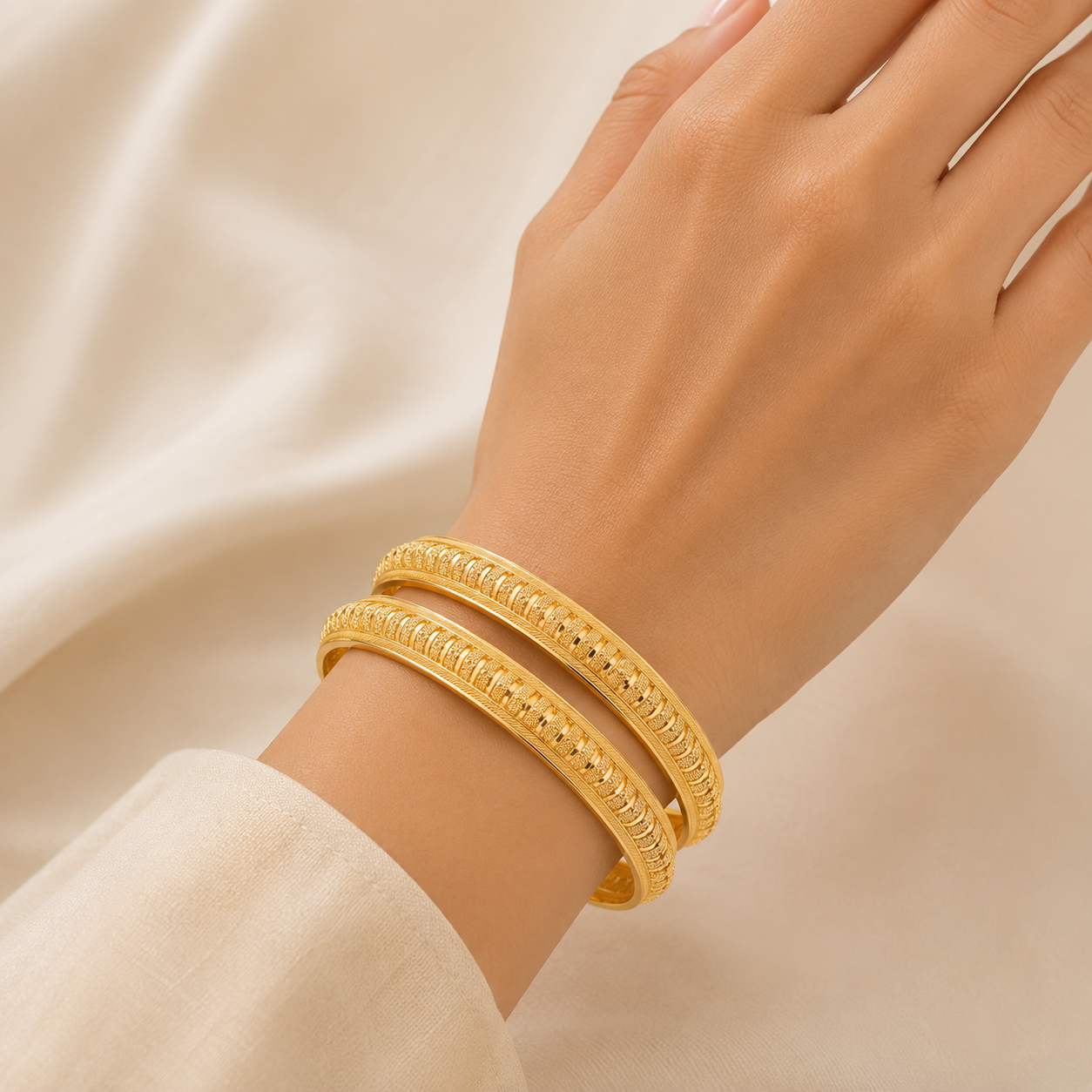 22K Gold Traditional Bangles for Women
