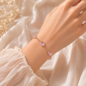 18KT Gold Bracelet for Gifting | Oval Stone Style