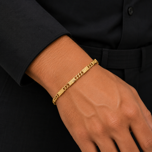 22KT Gold Textured Link Bracelet