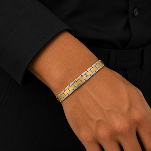 22KT Two-Tone Gold Link Bracelet