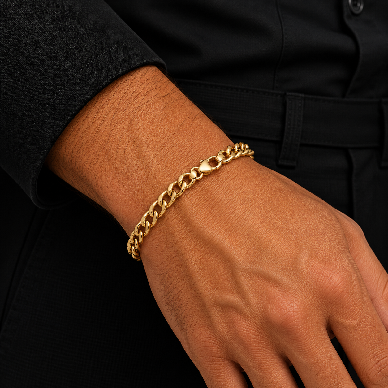 22K Gold Chain Bracelet for Men | Classic Daily Wear Jewellery