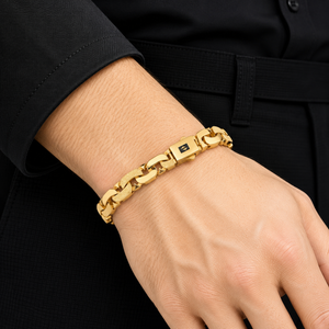 Sculpted Gold Link Bracelet | Bold Statement Jewellery