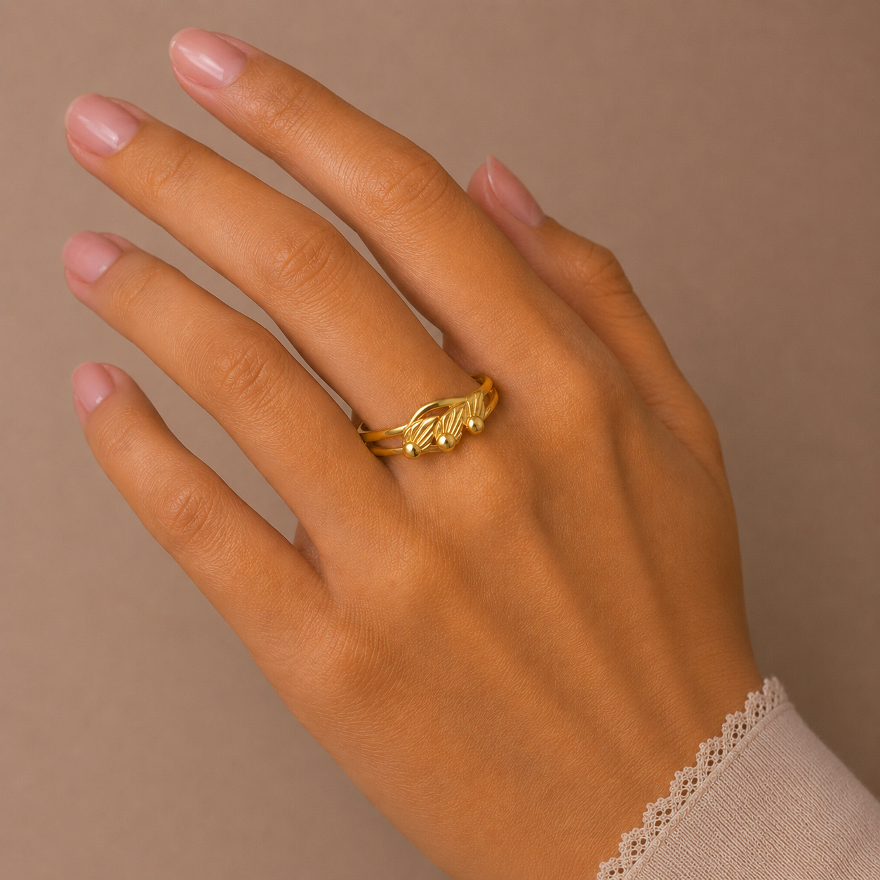 22KT Lightweight Gold Ring for Women