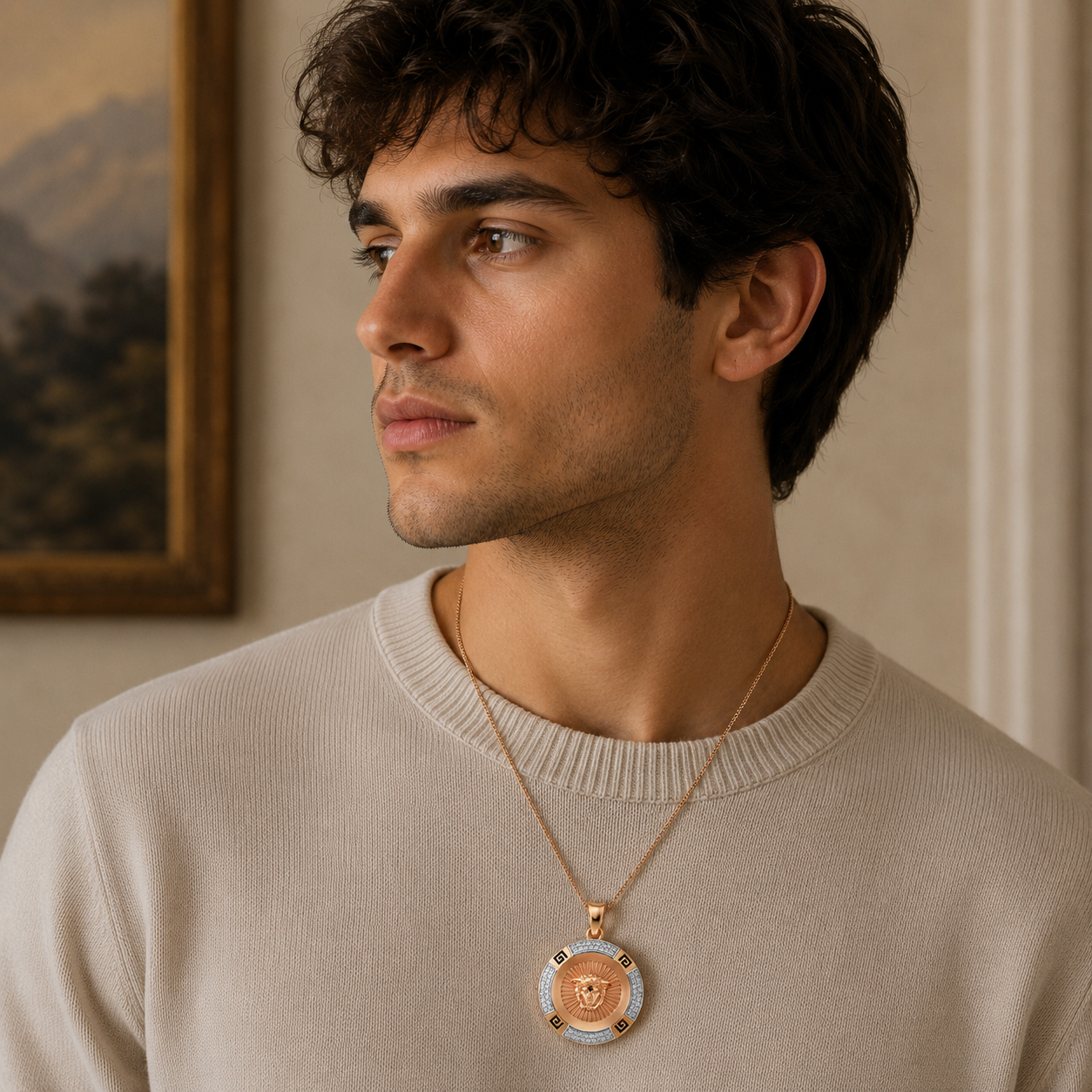Medusa Rose Gold Pendant
