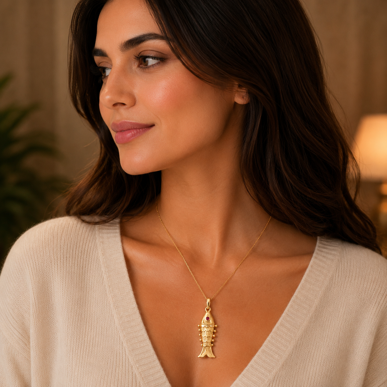Fish Gold Fancy Pendant