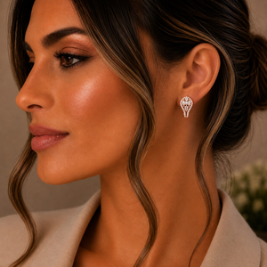 Diamond Tapered Stud Earrings for Women