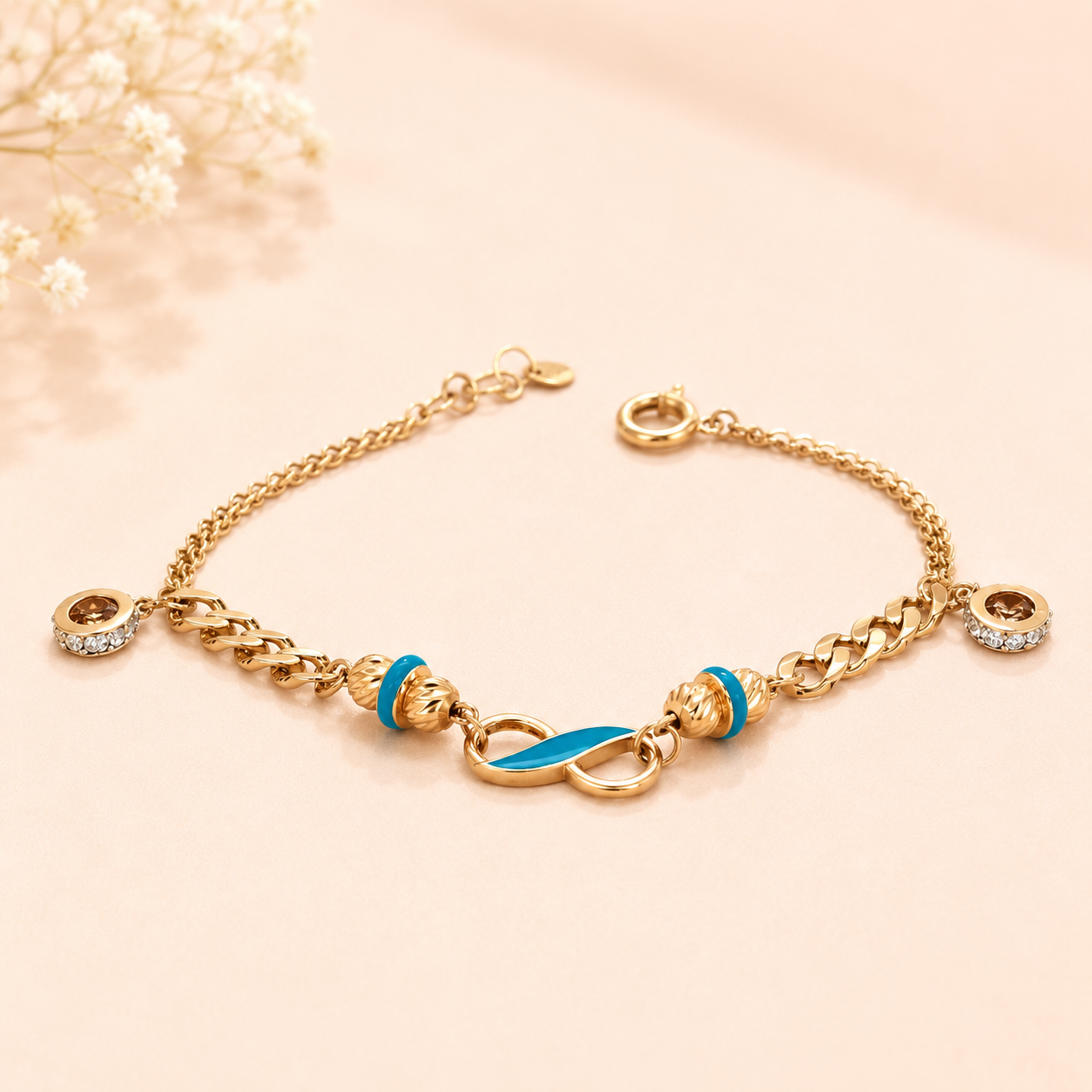 18KT Gold Infinity Bracelet for Everyday Wear