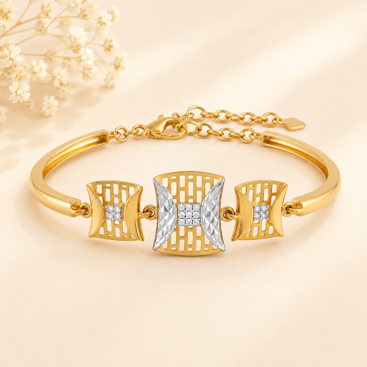 22KT Gold Diamond Bracelet for Women
