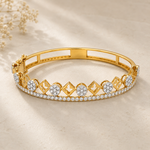 Elegant Diamond Bangle in Gold