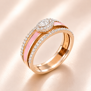 Elegant Dual-Tone Diamond Ring for Women