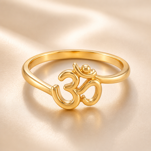 22KT Gold Om Ring for Men & Women