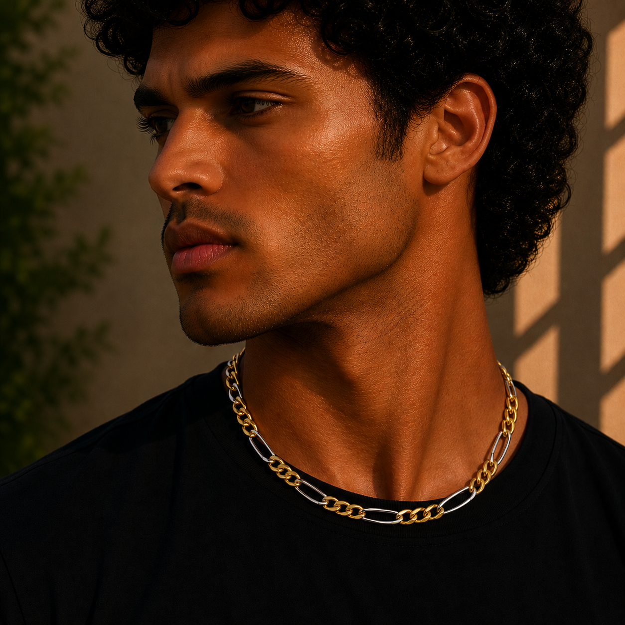 Classic Gold Chain with Dual-Tone Links