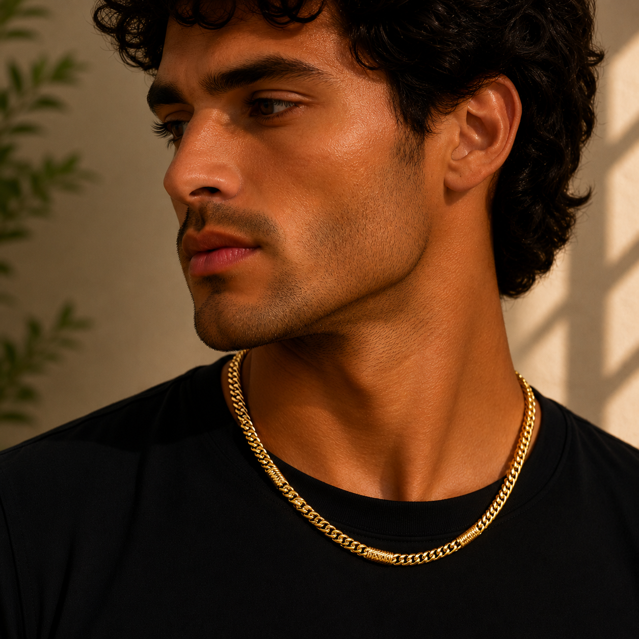 22K Gold Designer Link Chain Necklace