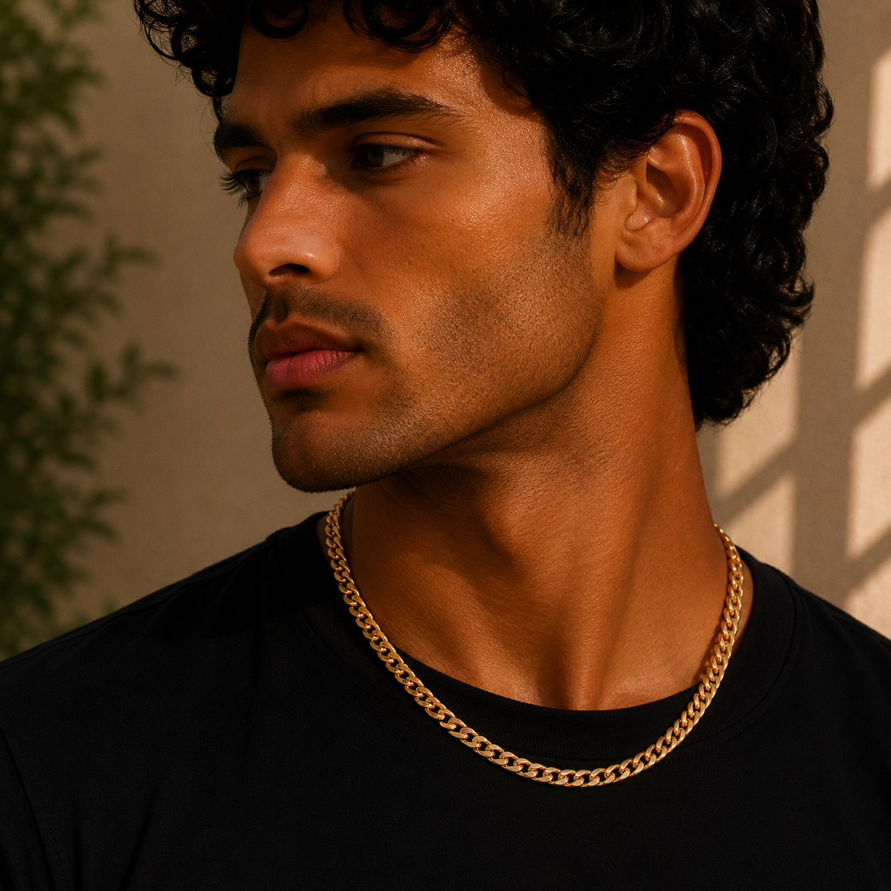 22KT Gold Men's Chain | Thick Link Pattern