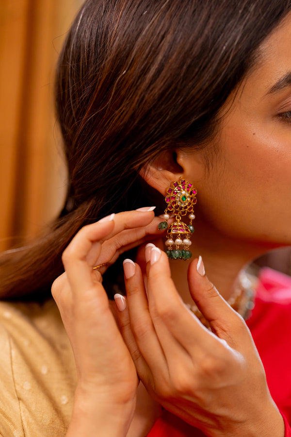 Varso Rajsi Temple Jhumkas
