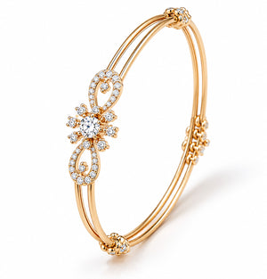 18KT Gold Celeste Bloom Diamond Bangle