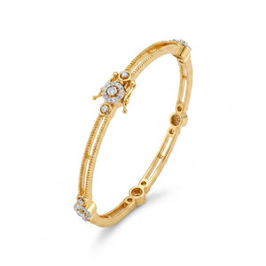 18KT Gold Celestial Spark Diamond Bangle
