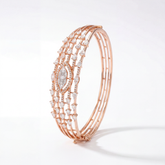 18KT Rose Gold Diamond Designer Bracelet