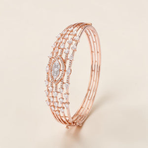 18KT Rose Gold Diamond Designer Bracelet