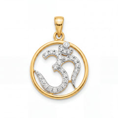 Divine Om Diamond Gold Pendant