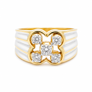 18KT Two-Tone Monarch Diamond Men's Ring