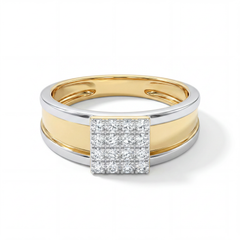 18KT Two-Tone Prestige Diamond Men's Ring