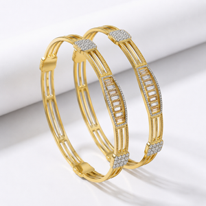 22K Gold CZ Designer Bangles for Women