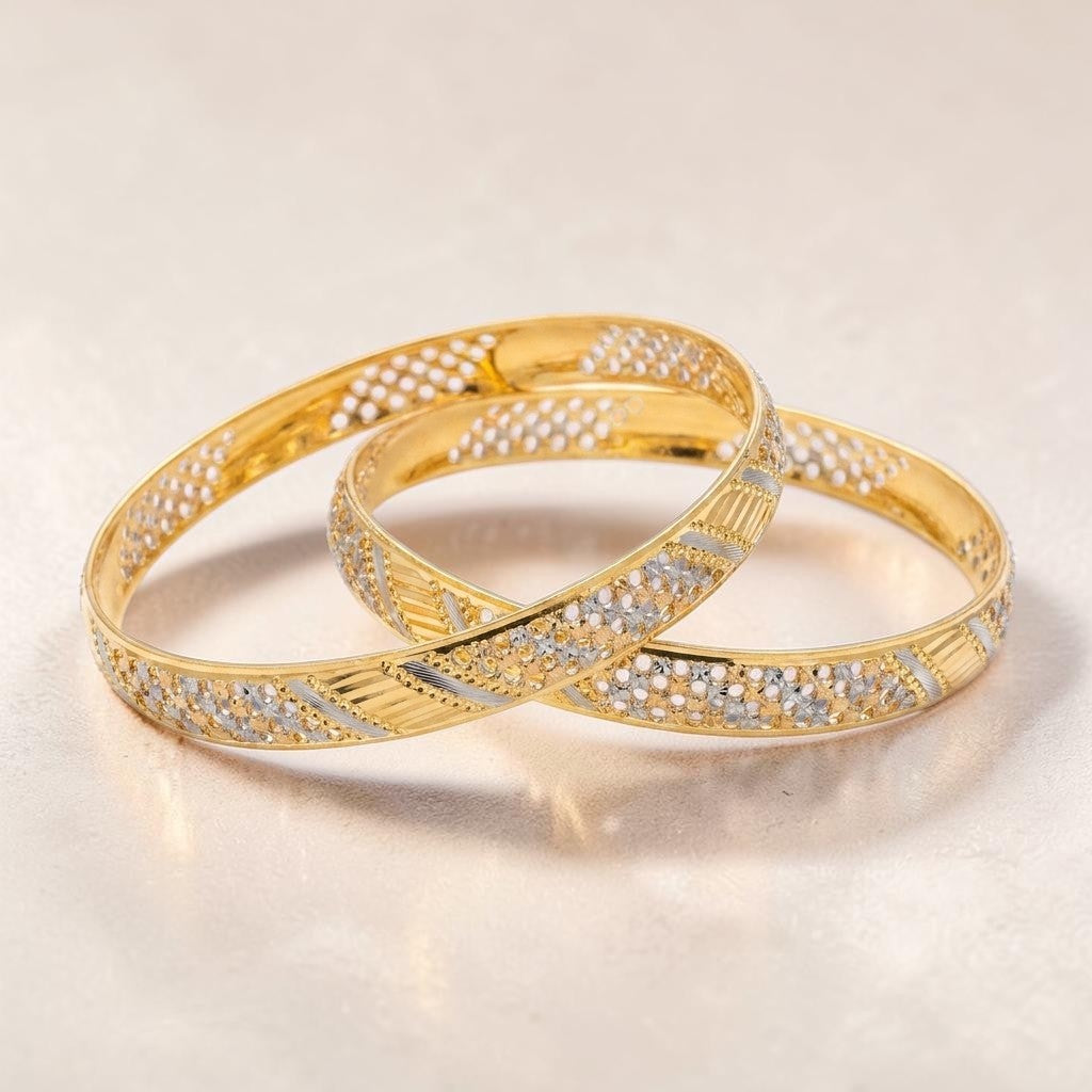22K Gold Fancy Bangles for Women
