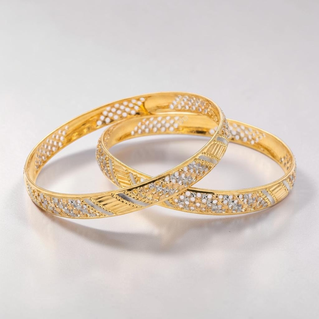 22K Gold Fancy Bangles for Women